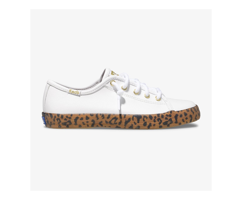 Tenis Keds Niña Blancos - Kickstart Leopard Foxing - 3049-XISNH